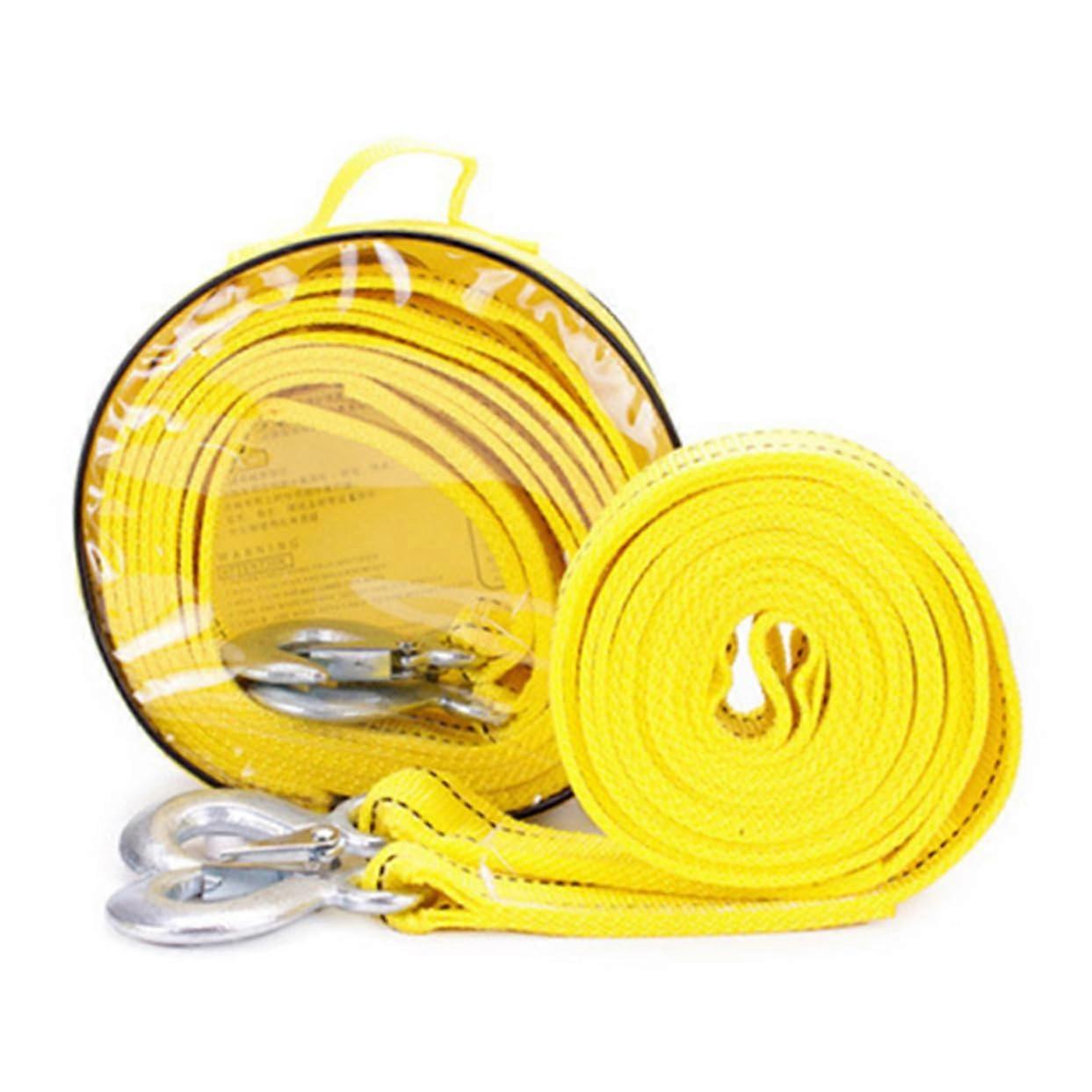 Nylon Tow Rope Double Reinforced Car Trailer Rope Safe and Durable Outdoor Kit with Hooks for Breakdown Assistance and Towing Services