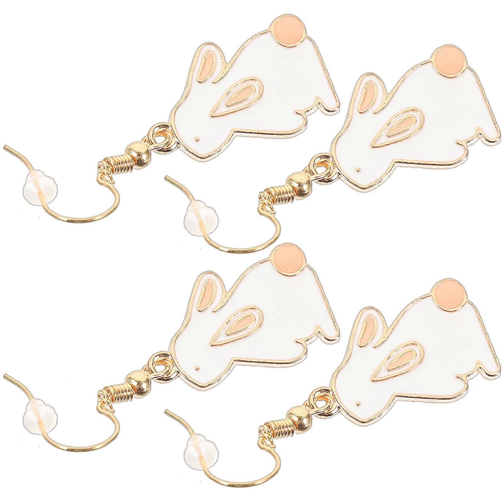 a creative and engaging product description for your **2 Pairs Creative Bunny Drop Earrings**:

 

✨ **2 Pairs Creative Bunny Drop Earrings – Cute