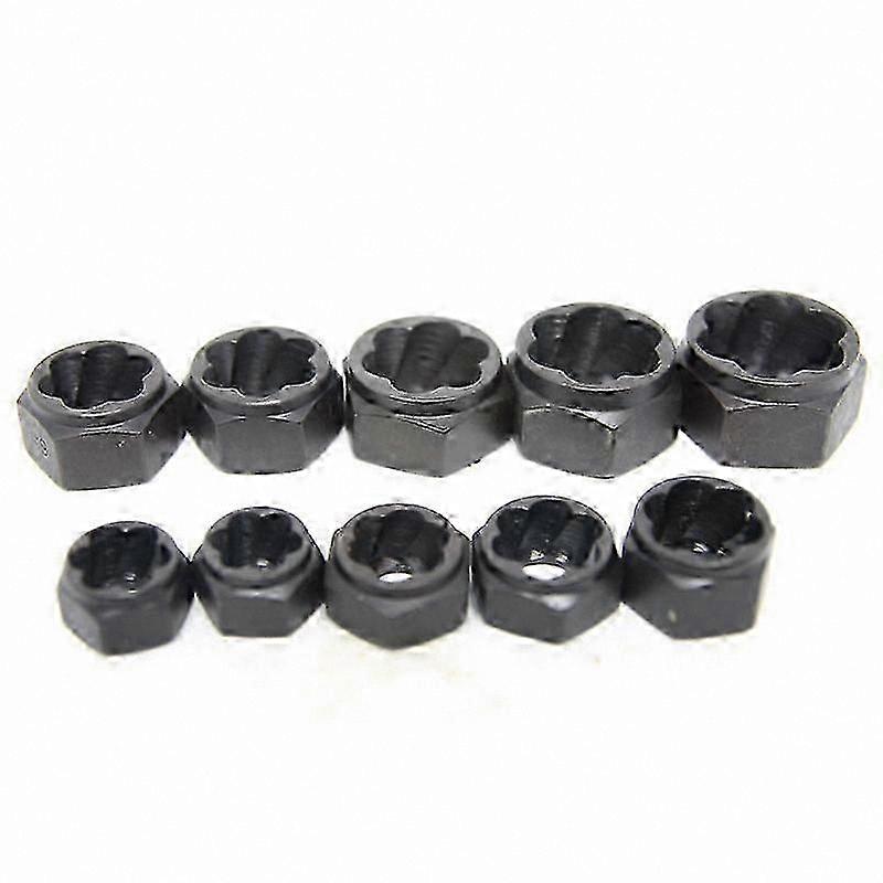 Metric Broken Bolt Extractor Set, 10-Piece Damaged Nut Remover Tool Kit for Stud Removal