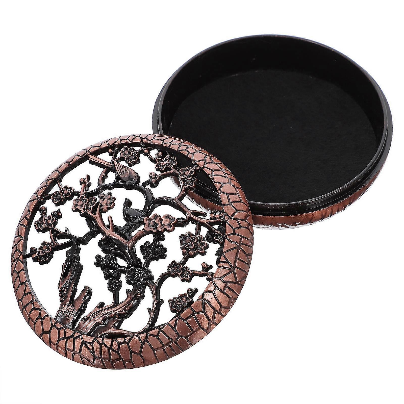 Creative Zinc Alloy Incense Burner for Home Decoration with Coffee Color and Fine Craftsmanship 1Pc