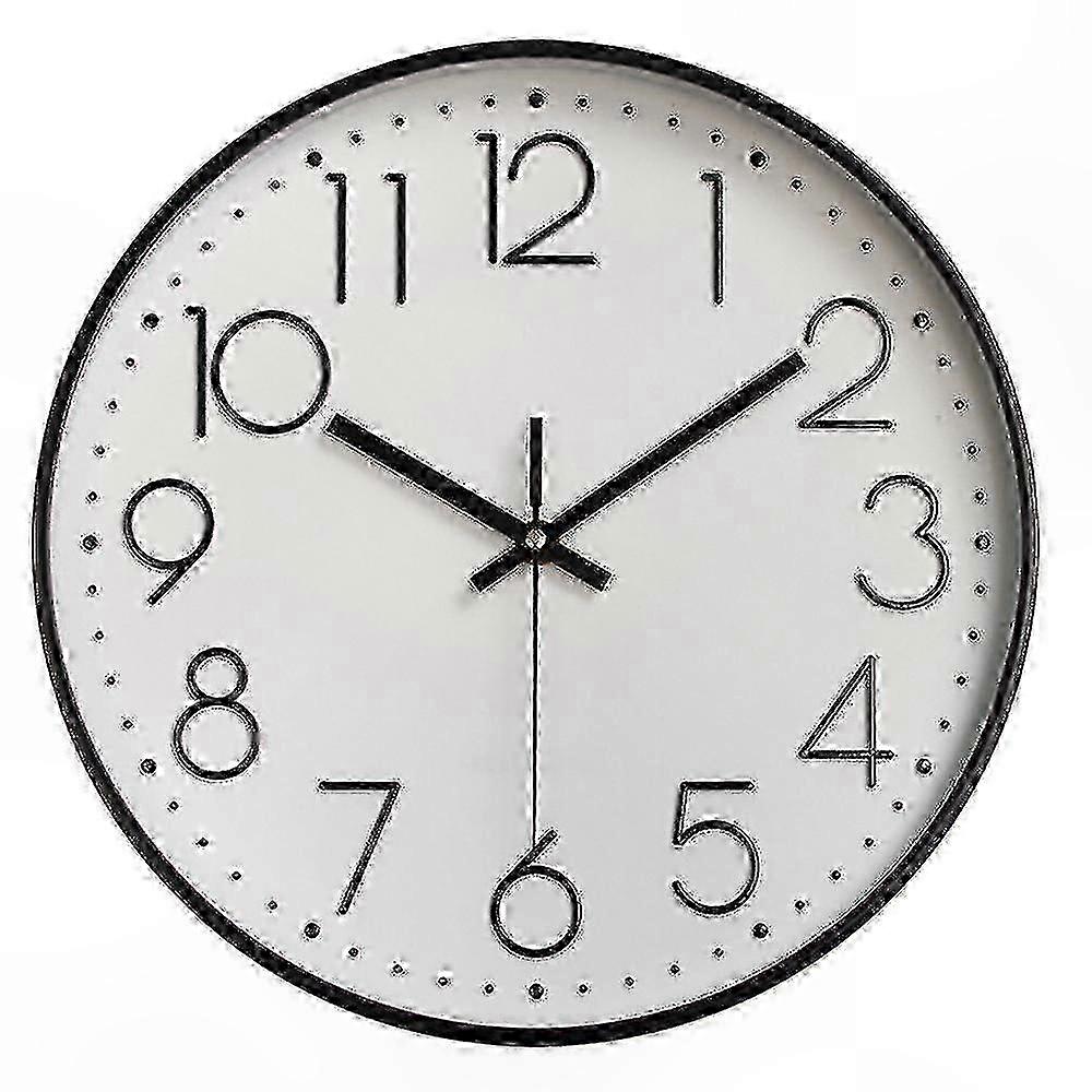 Modern Wall Clock with Silent Sweep Quartz Movement and Arabic Numerals Design