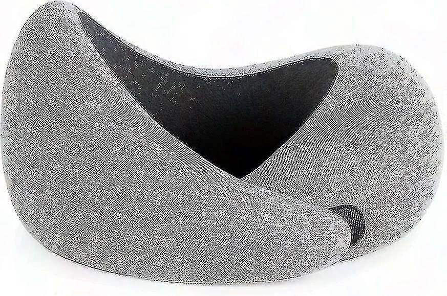 Luxury Memory Foam Travel Pillow for Airplane & Car - Neck Rest Support (Midnight Grey)