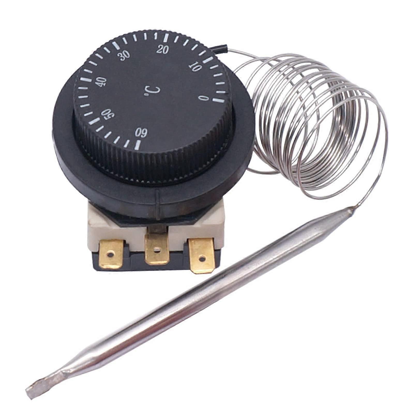 1NC 1NO 250V/380V 16A 060°C Temperature Control Switch Capillary Thermostat Temperature Controller Sensor 060C Ref: 9564