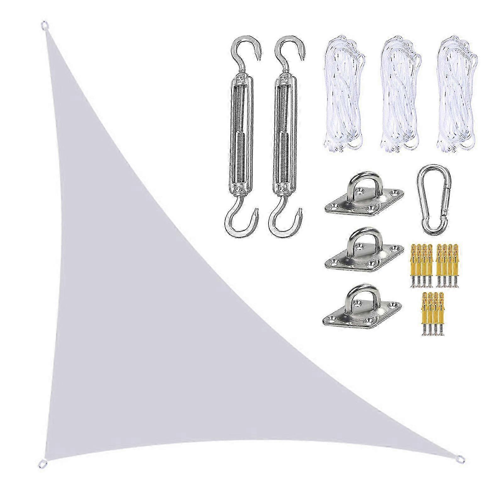 Right Triangle Sun Shade Sail Canopy Mesh Fabric Uv Block - Commercial Heavy Duty Edition 0813