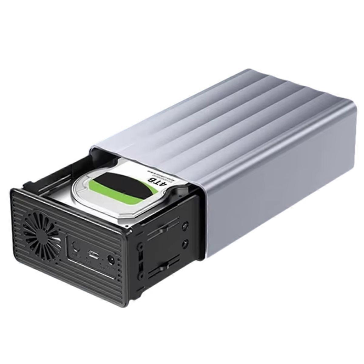 Dual Bay HDD/SSD Case 2.5/3.5 Inch External Hard Drive Enclosure with Function for PC 42TB EU Plug