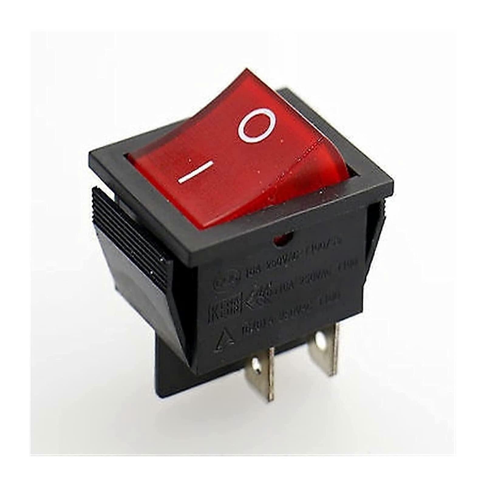 Red Light DPST ON/OFF Snap-In Boat Rocker Switch 15A 250V UL TÜV Listed Waterproof Marine Switch