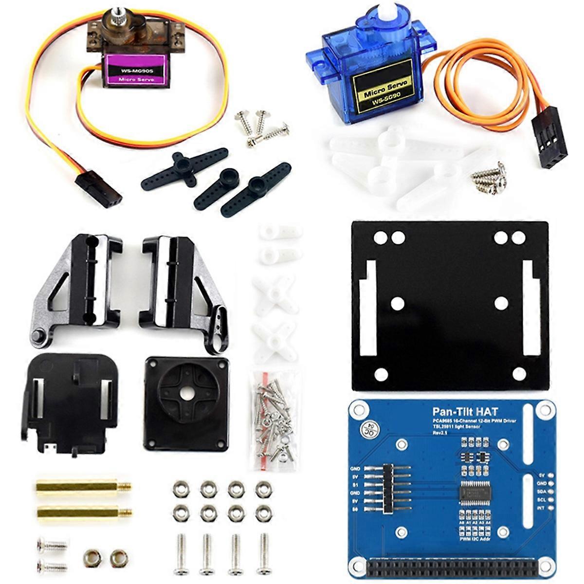 For 2-DOF Pan Tilt HAT Light Intensity Sensing I2C Interface 40 PIN GPIO Extension Board