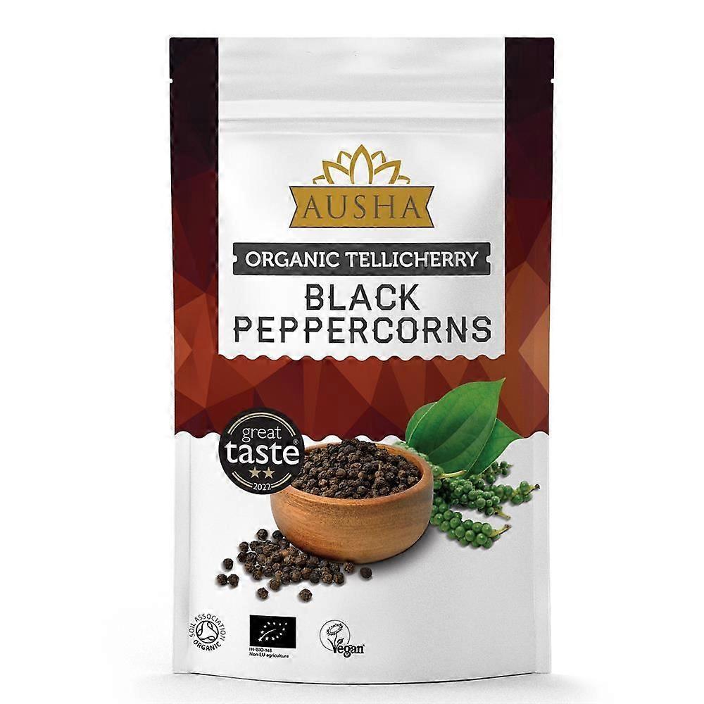 AUSHA Organic Black Peppercorns 100g - 3 Pack