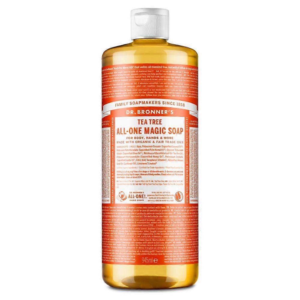 Dr Bronner Organic Tea Tree All One Magic Castile Liquid Soap 945 ml - 2 Pack