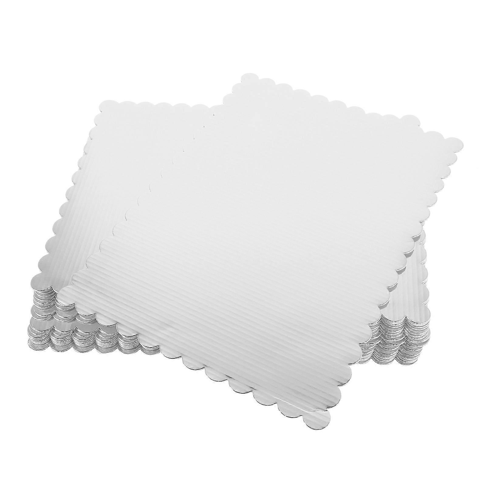 20pcs Corrugated Cake Boards with Wavy Edges, Disposable Baking Bases for Weddings, Birthdays, Corporate Events