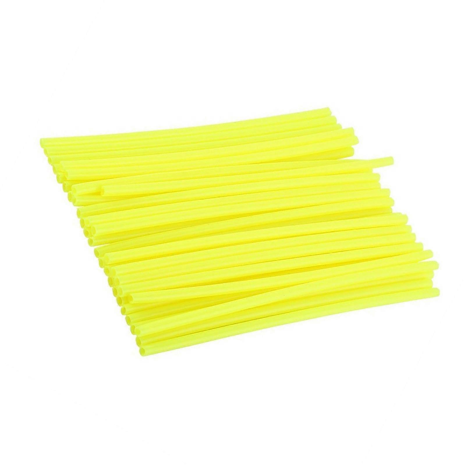 36pcs Bright Yellow 17cm Motorcycle Wheel Spoke Protector Wraps