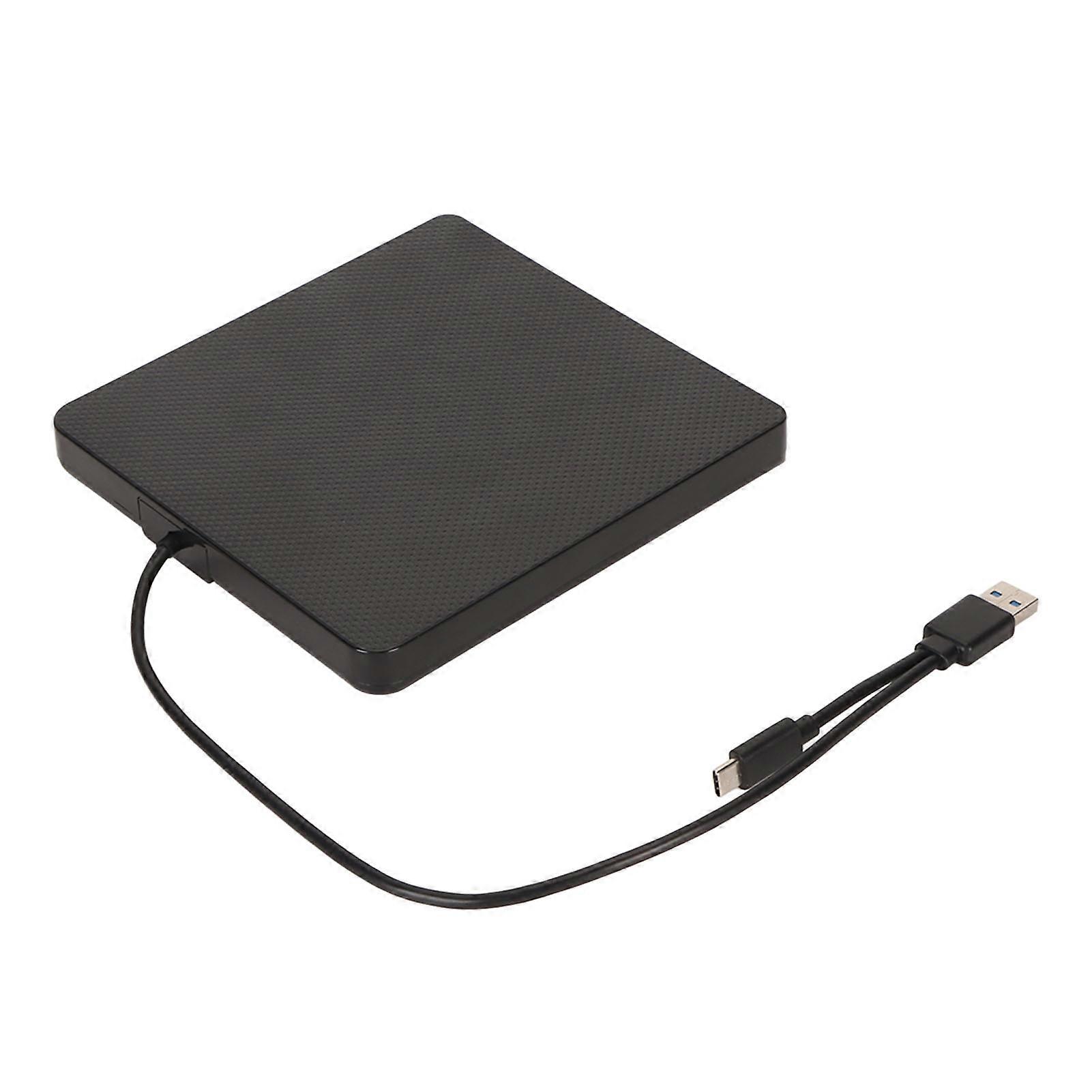 External USB 3.0 USB-C Black DVD Burner Drive Tray Type Portable