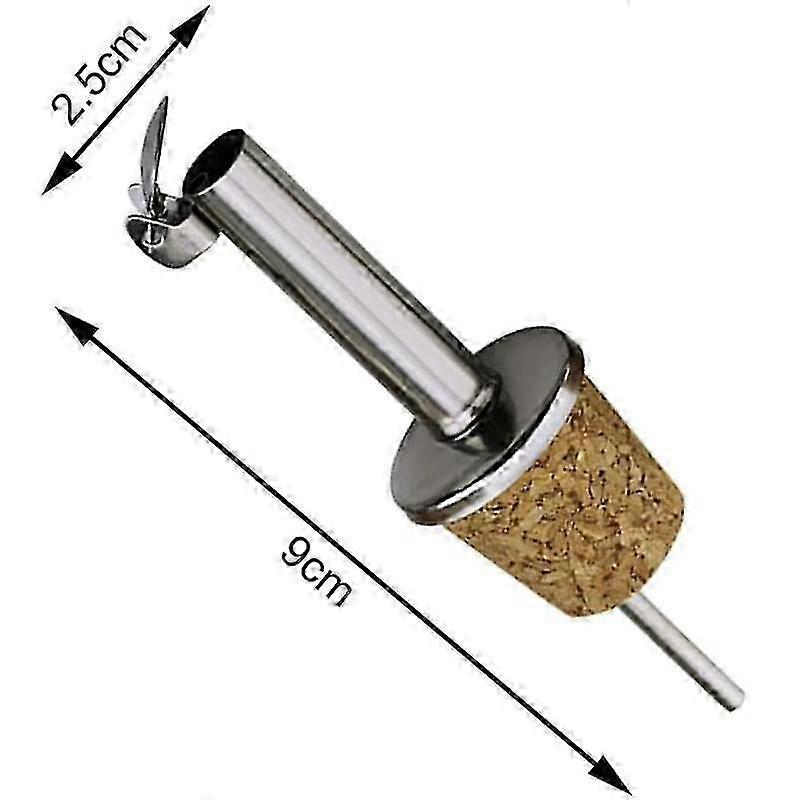 Wine bottle pourers with stainless steel hinged cap