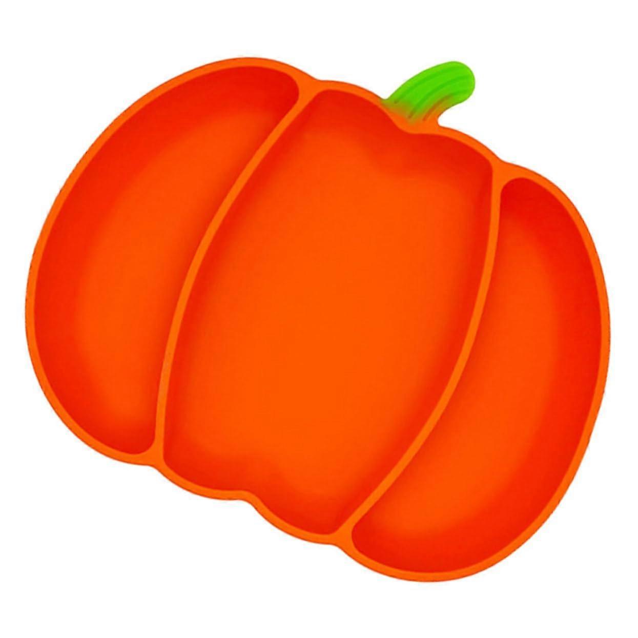 Silicone Plate with Suction Cup Divided Non Slip Tableware Food-Grade Silicone Suction Bowl Self-Feeding Practice