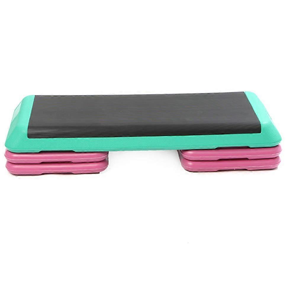 Strong Aerobic Exercise Step Platform with Adjustable Height, Blue Aerobic Stepper for Home Gym and Yoga Workouts