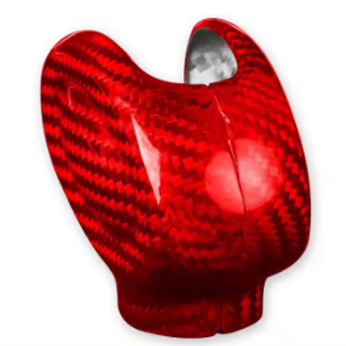 Car Real Carbon Fiber Shift Lever Cover Shift Knob Cover for F54 F55 F56 F57 F60 Red
