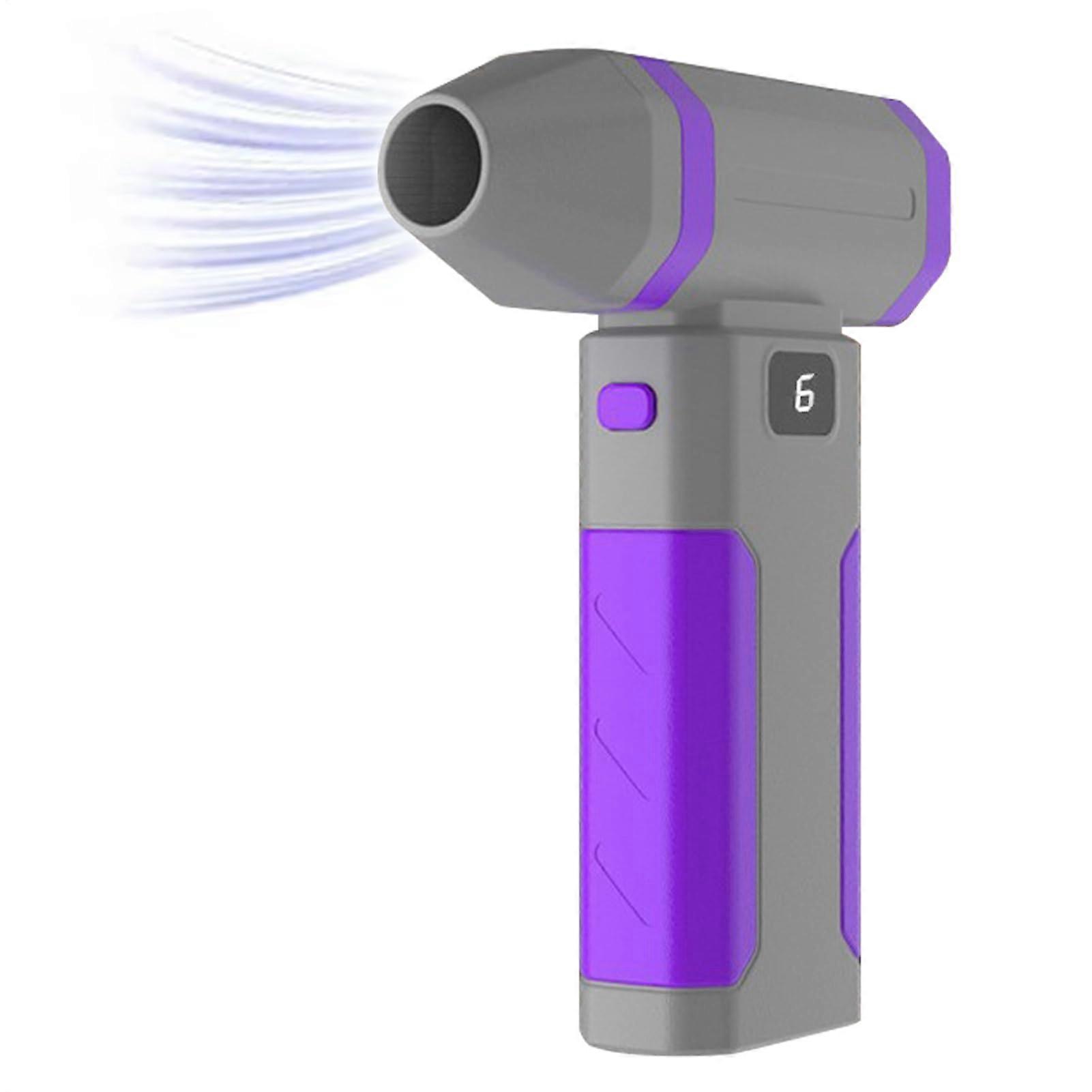 Air Blower 100000RPM - 5 Gear Adjustable Cordless Compressed Air Duster for Keyboard, Computer, Car, Purple