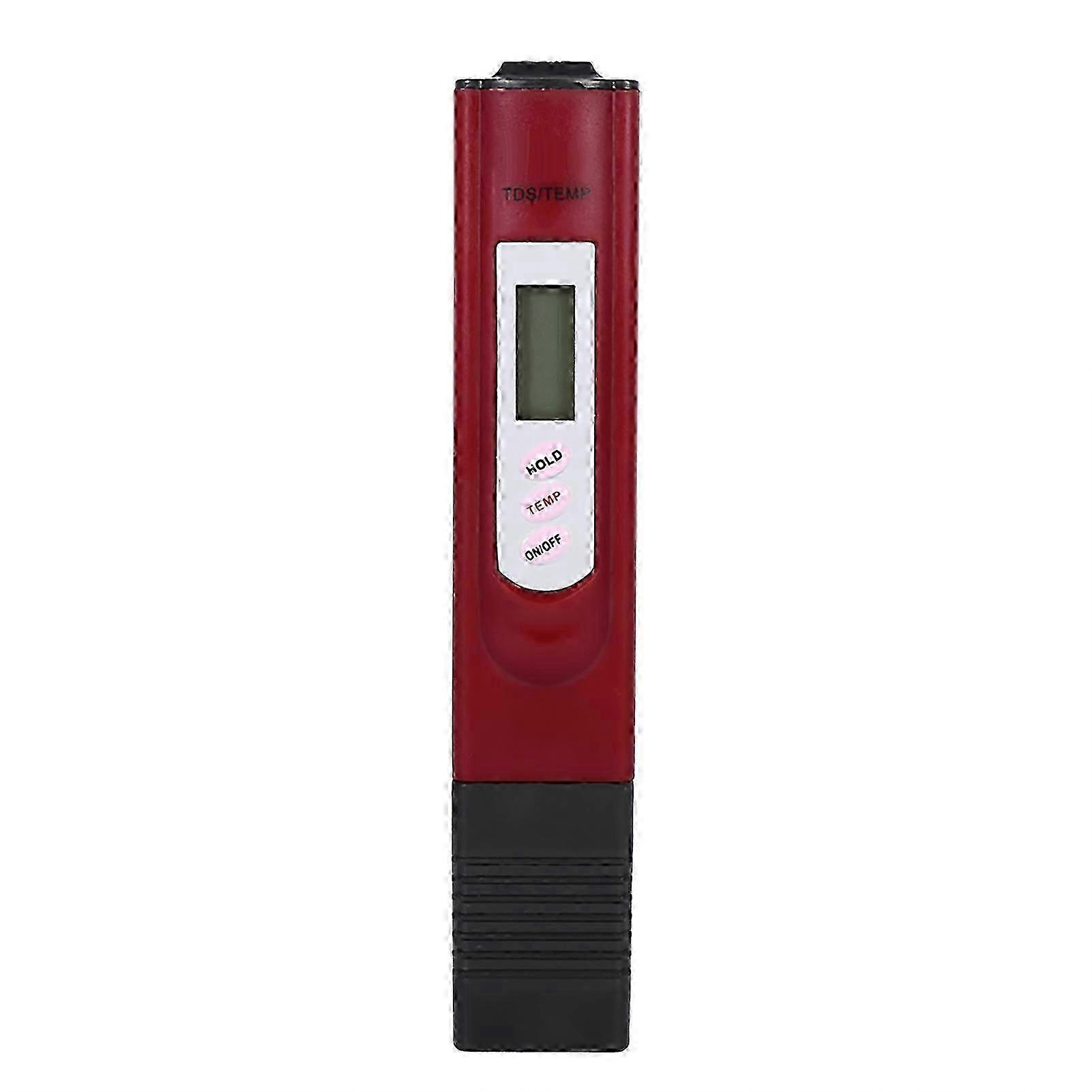 Digital LCD Wasserqualitätsprüfung Stift Reinheitsfilter TDS Meter Tester 09999 PPM Temp Rot