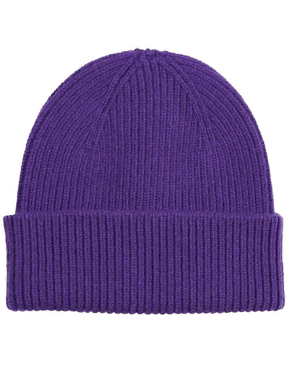 Men's Colorful Standard Merino Wool Beanie Hat - Ultra Violet