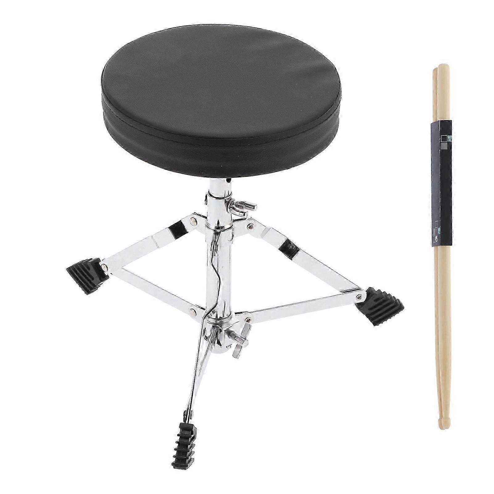 Drum Throne Padded Drum Seat Drumming Stools Adjustable Height with 5A Maple Wood Stick 2025