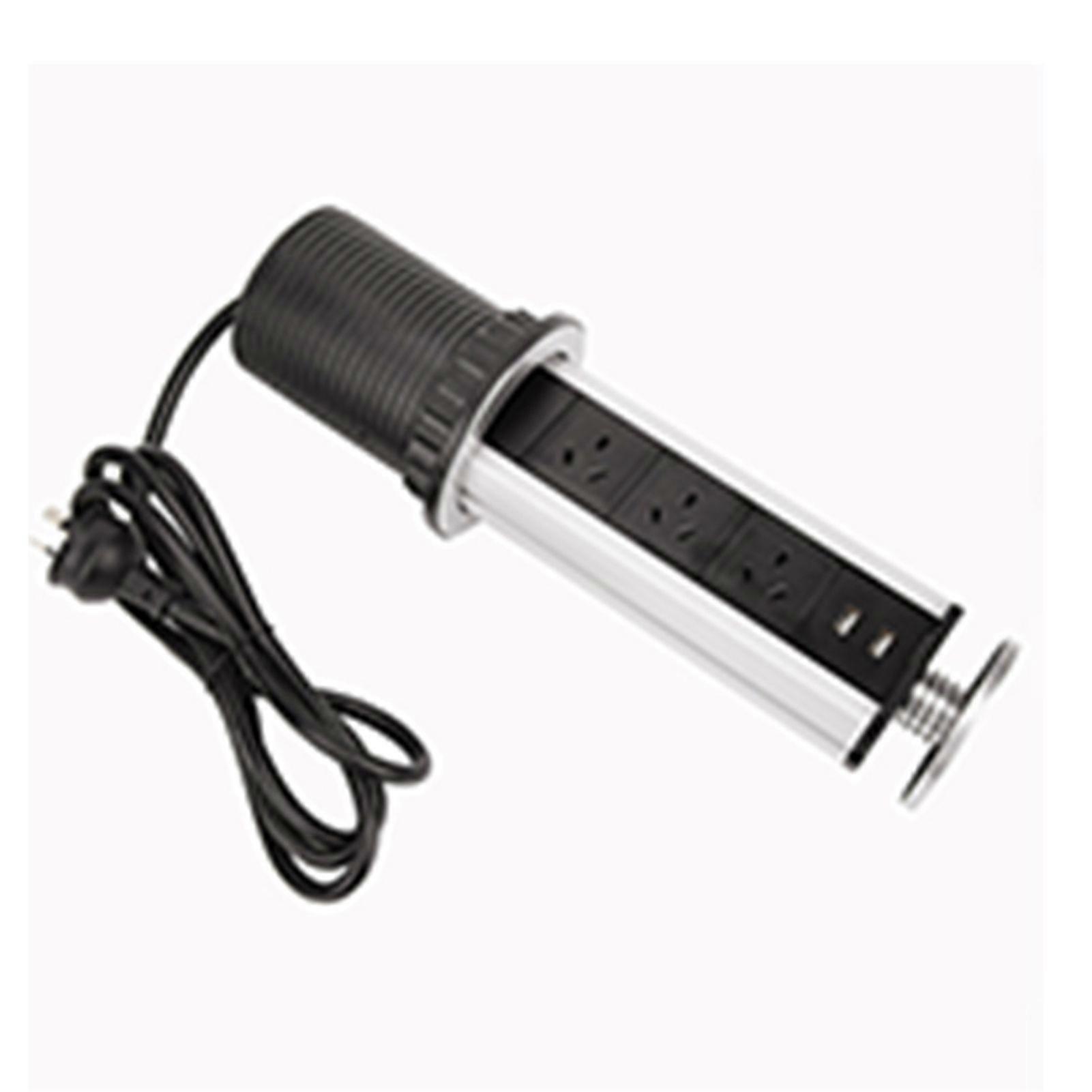 2 USB+3 Plug Outlet  Socket Pull Charger Home Kitchen Worktop