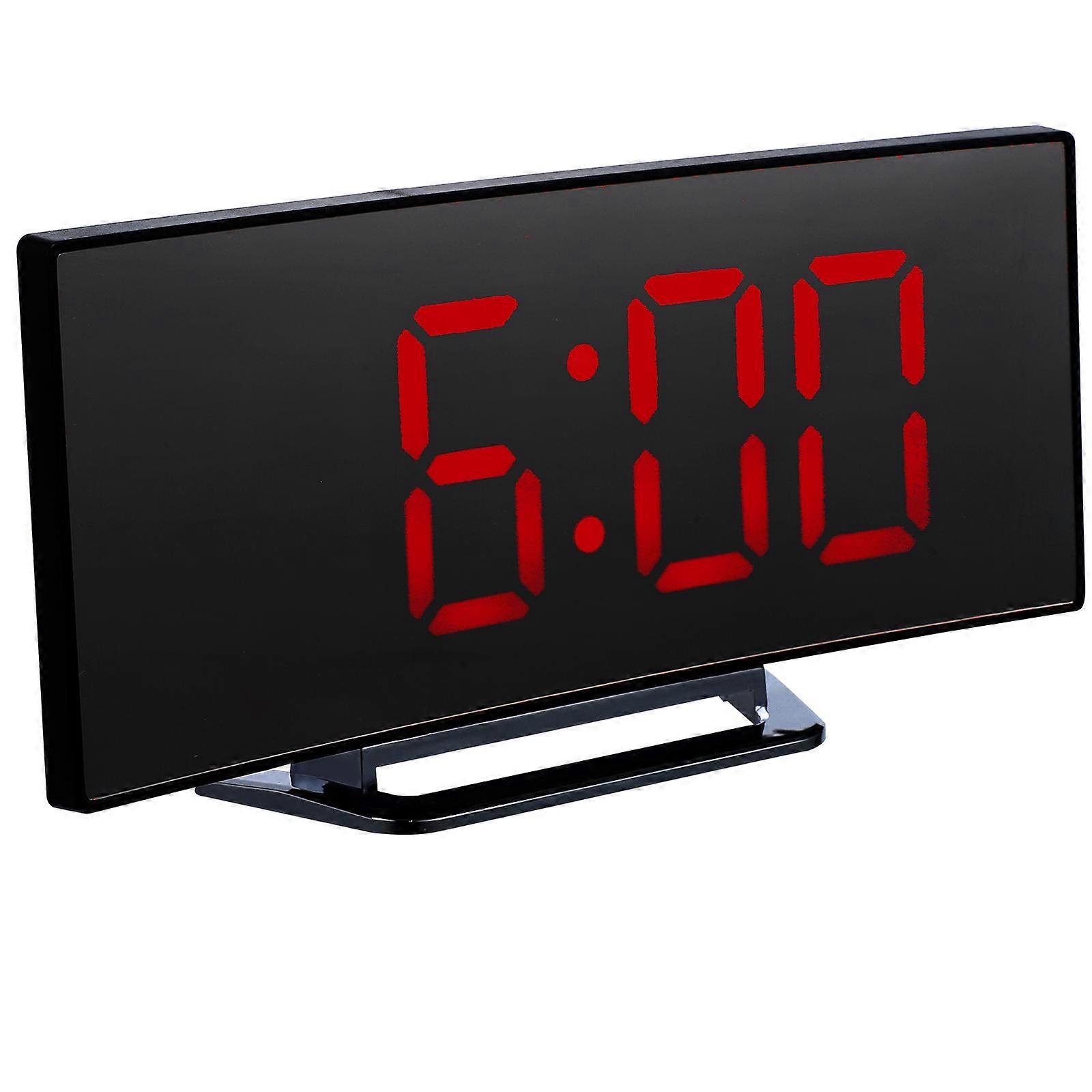 Mirror Digital Alarm Clock for Bedroom 3Sets LED Display Desk Clock