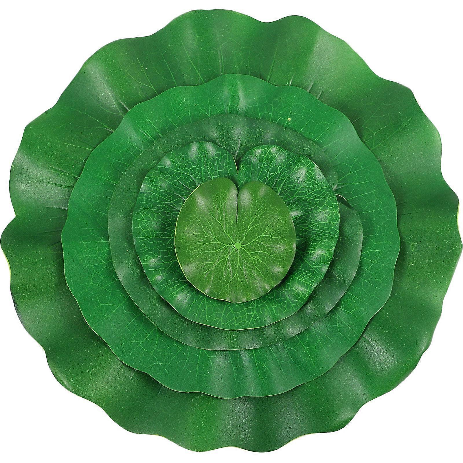 Floating Lotus Leaves Artificial Pond Decor for Garden 10Pcs Simulation