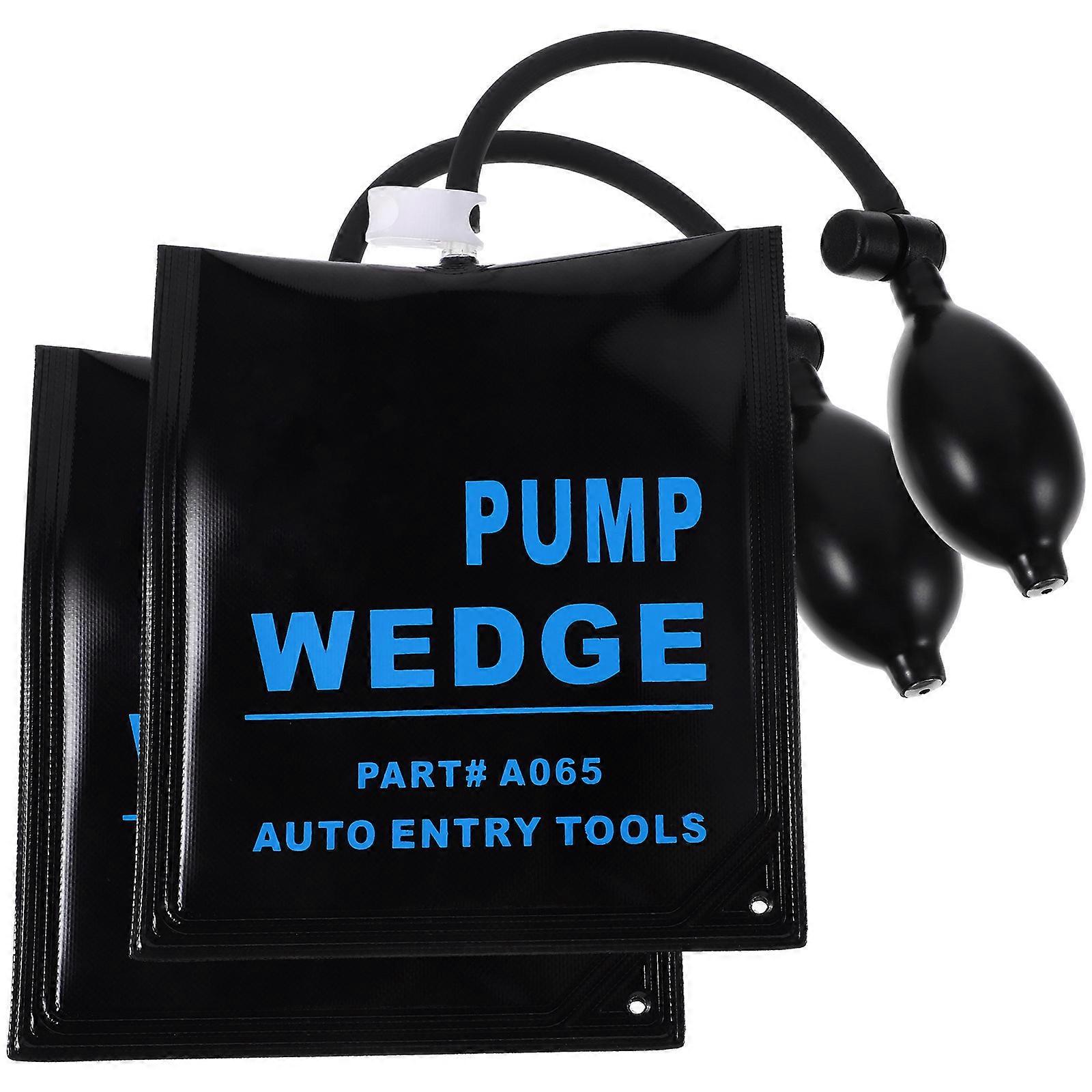 Inflatable Wedge Air Cushion Tool for Door and Window 2Pcs Black
