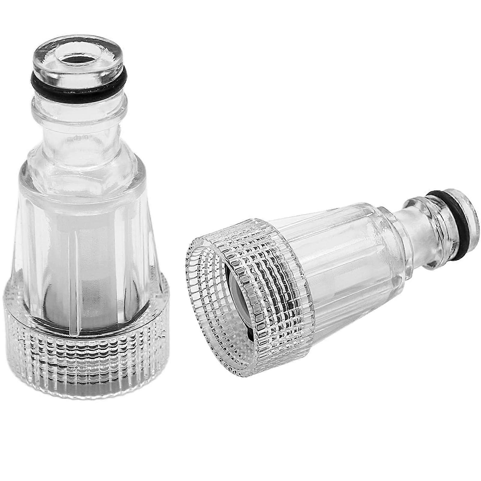 Water Filters for Pressure Washer 2Pack, Compatible with Garden Connectors, Transparent