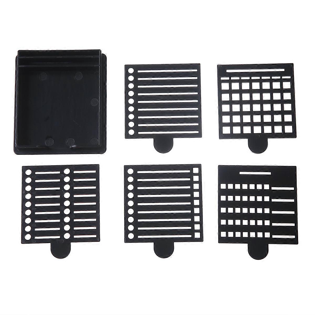 Sticky Note Stencil Template,Sticky Notes Dispenser,Reusable Note Organizer,Sticky Pads Dispenser with Stencil Black