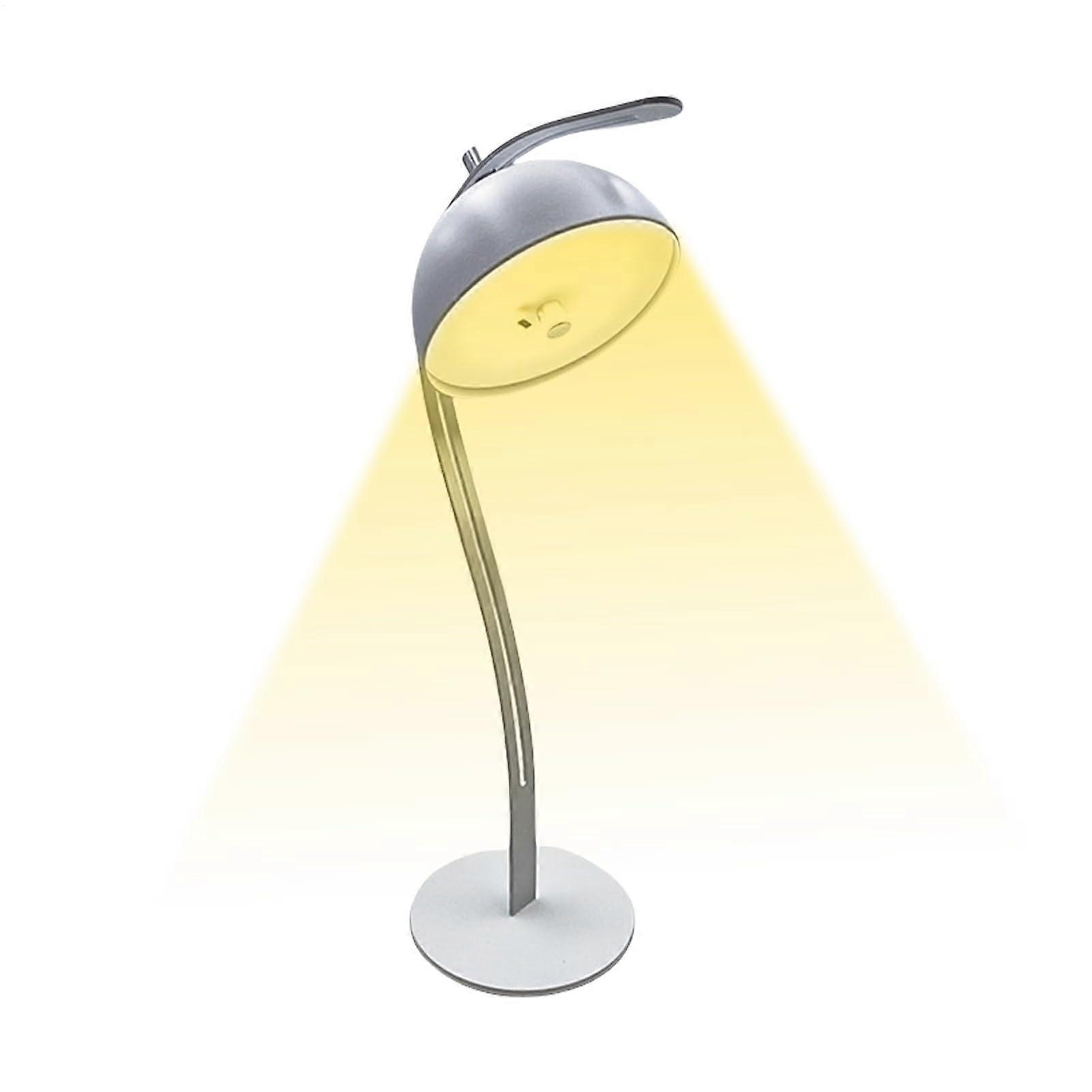 Table Reading Lamp With Touch Sensor LED Battery Powered Light For Bedside Table Living Room Study Sofa Shelves White