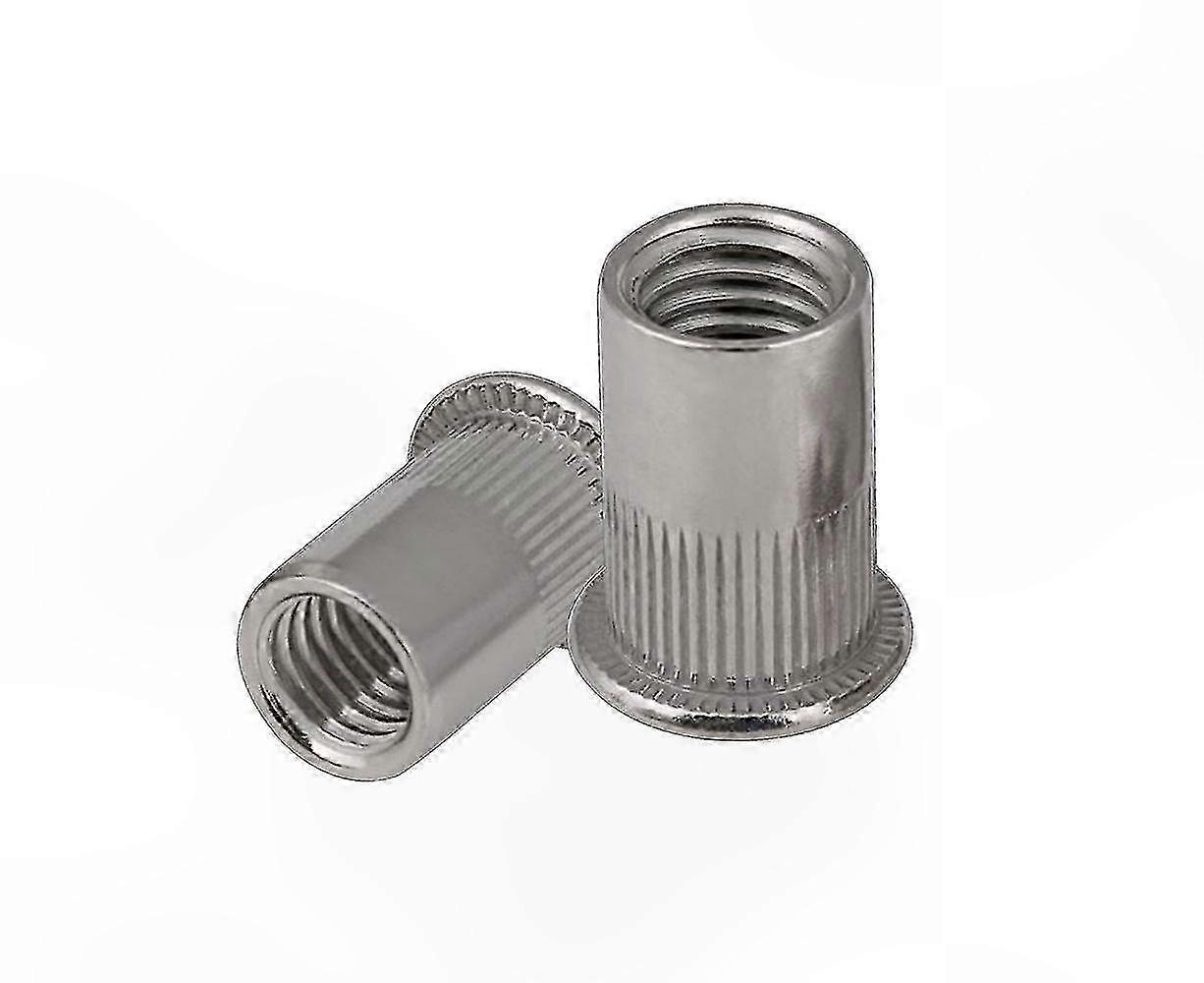 60pcs 304 Stainless Steel Metric Rivet Nuts Kit, Threaded Insert with Flange for Blind Head Applications