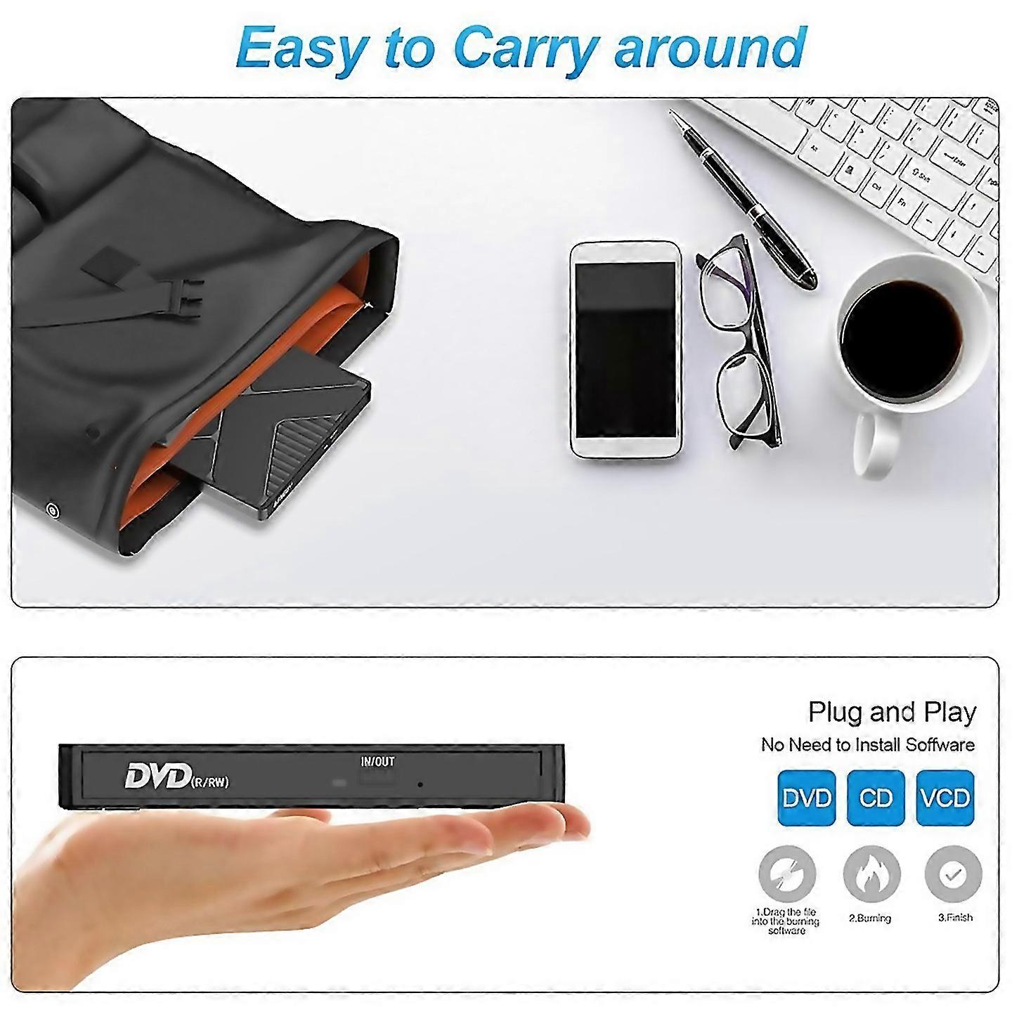 For External Optical Drive Box Usb30 Mobile Disc Reading Cd Playback