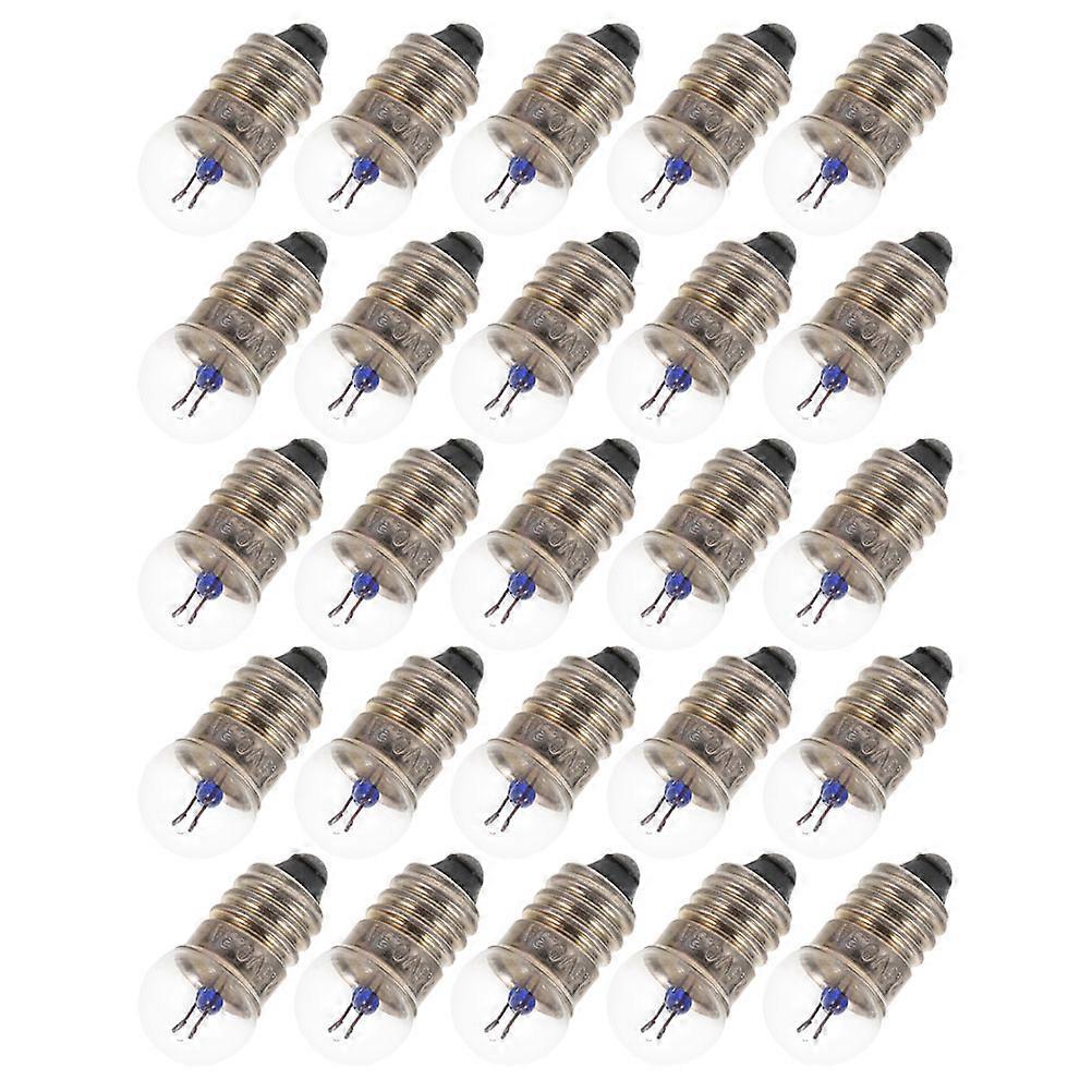 Tiny Light Bulbs Screw Base Replacement for Laboratory Use with Glass Material Golden Color 25Pcs