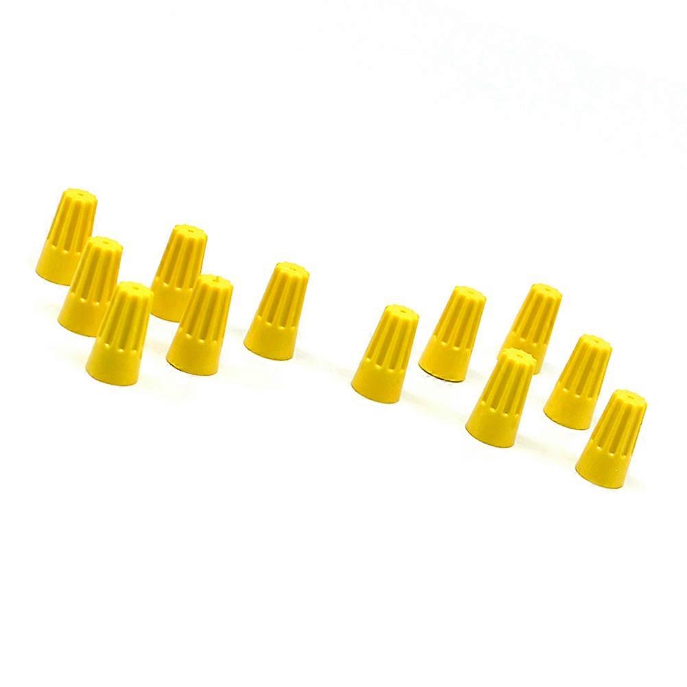 Terminal Block 100 Set Yellow Wire Connectors with Reusable Features for Electrical Connections