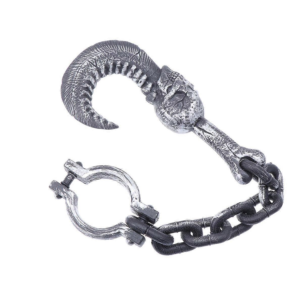 Pirate Hook Handcuffs For Halloween Enthusiasts Home Decoration 70x9.5x2.5cm Simulation 1Pack