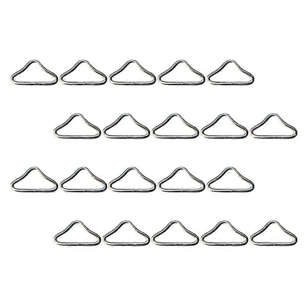 Trampoline Triangle Buckles Metal Rings for Trampoline 22Pcs Silver Set