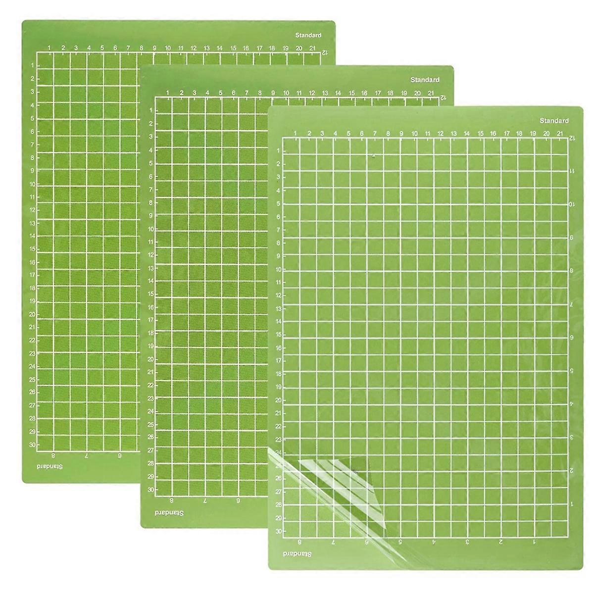 (Strong Grip), 3pcs Adhesive Cutting Mats (Green)