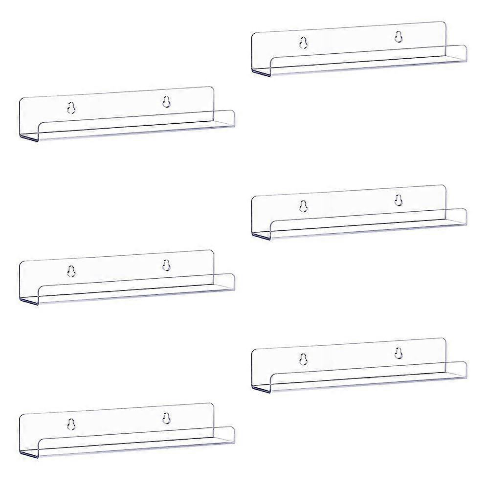 6PCS Acrylic Record Holder 7 Inch Clear Album Display Record Storage Shelf Wall Decor for Home Office