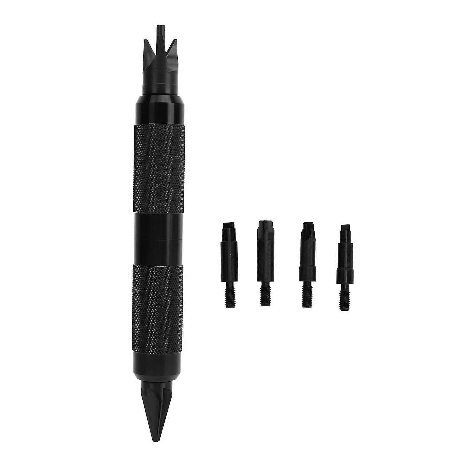 Aluminium Alloy Case Prep Multitool Case Chamfer Deburring Hand Tools Primer Pocket Cleaners Reamers for Reloading Removing Crimps Black