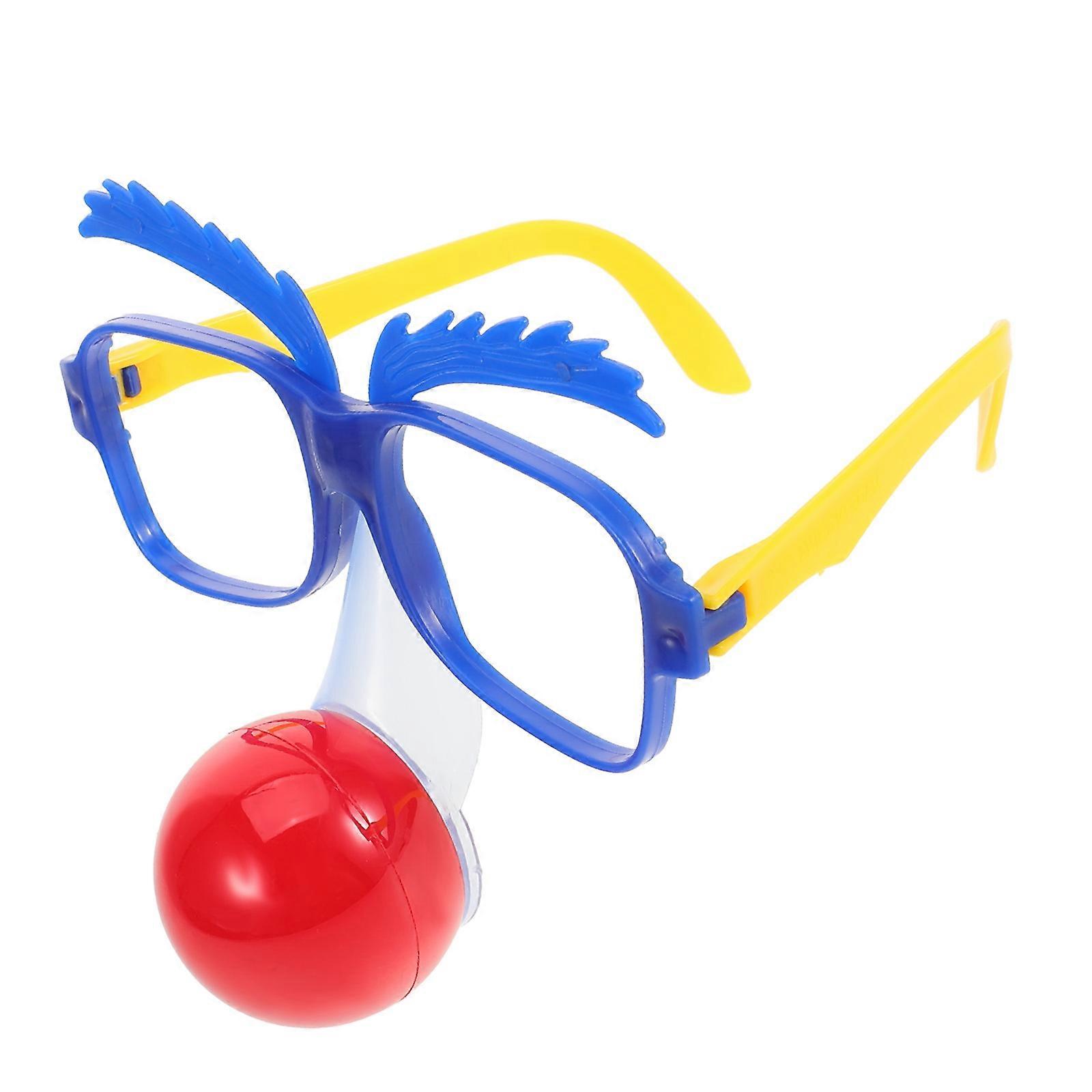 Clown Glasses with Funny Nose 3Pcs for Party Costume Accessory