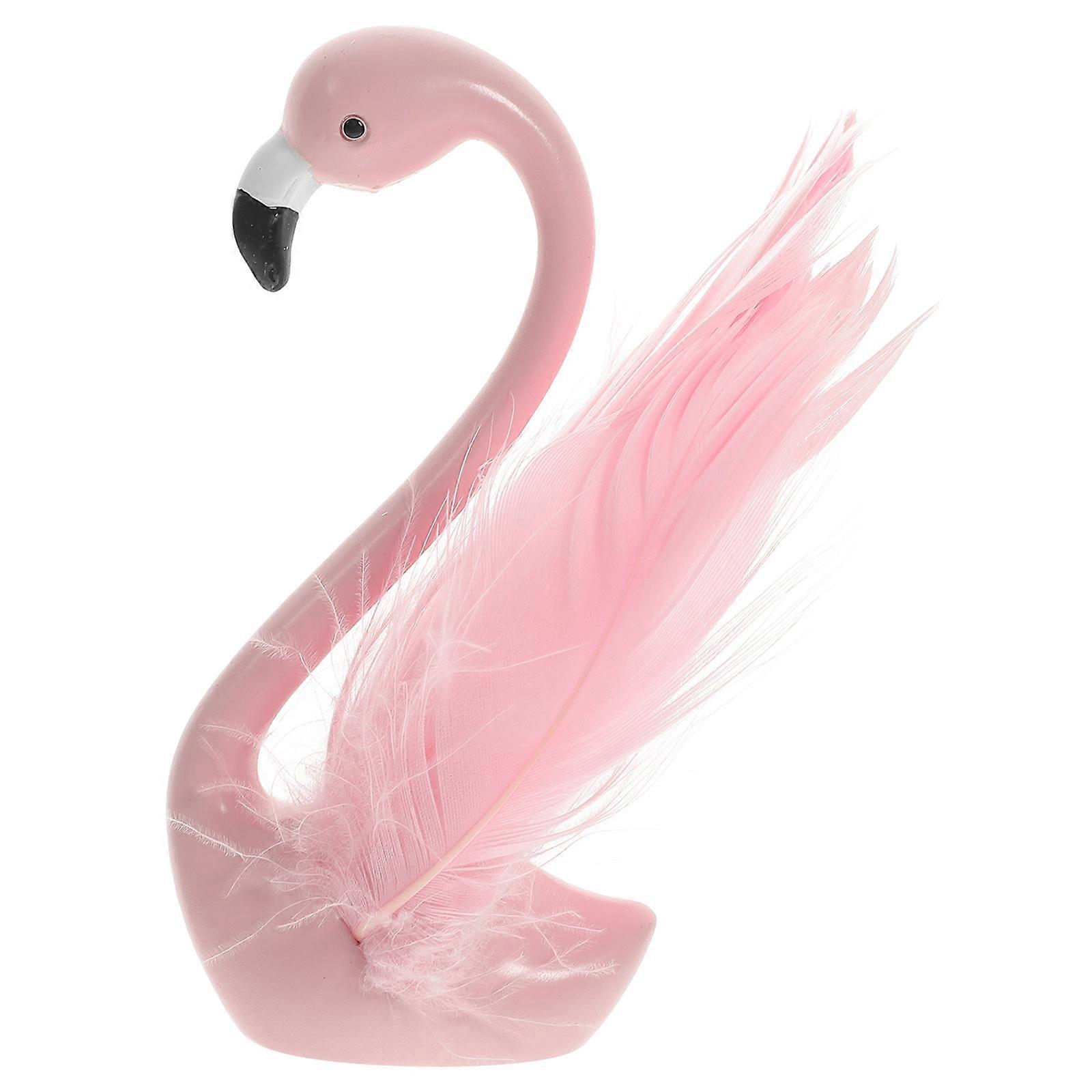 Pink Flamingo Statue Resin Figurine for Home Decor 3Pcs Small Pack