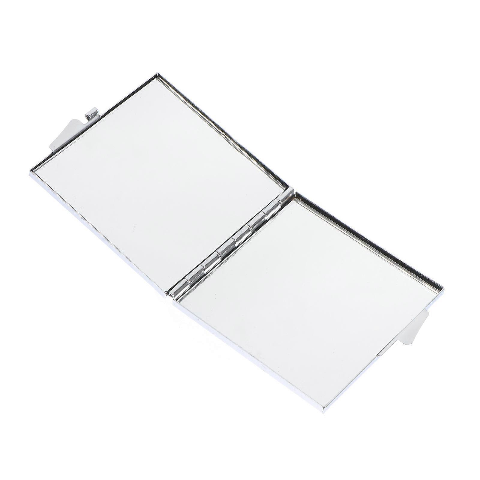 Compact Mirror for Makeup Use 2Pcs Pearl Pendant Foldable Double-Side Cosmetic Mirror