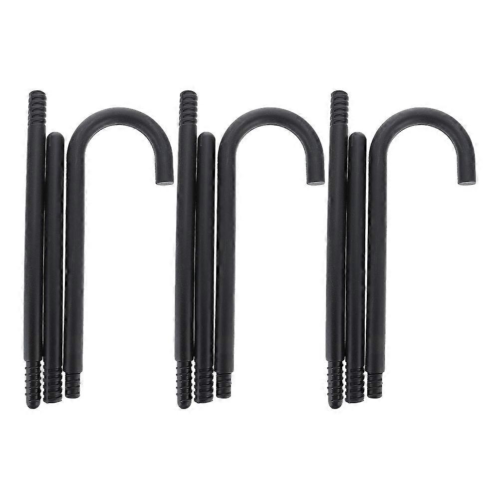 Dance Cane Costume Accessory for Kids Performance 12Pcs Black Plastic