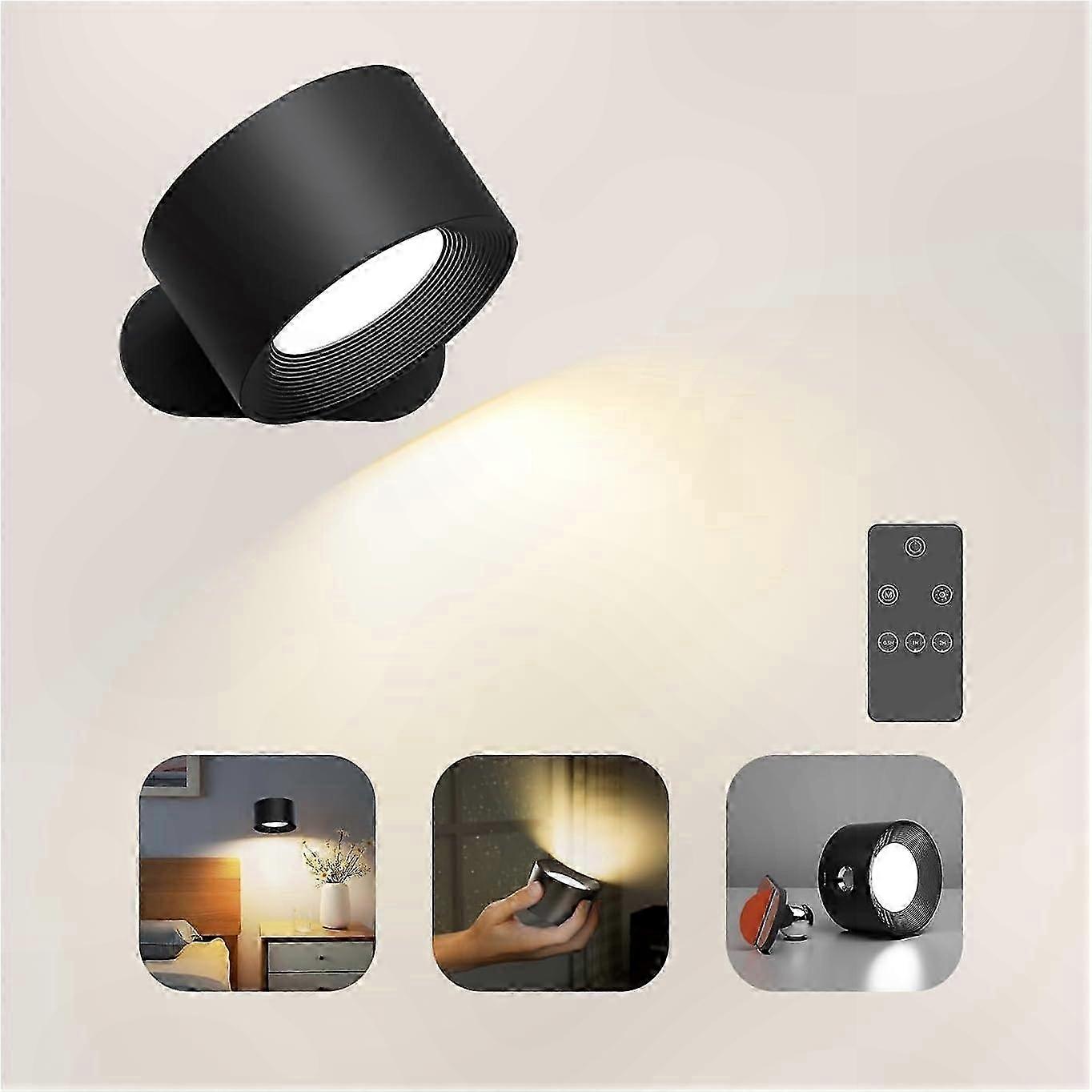 Indoor Battery-Powered Wall Light with Touch Control, 3 Color Options and Adjustable Brightness Levels