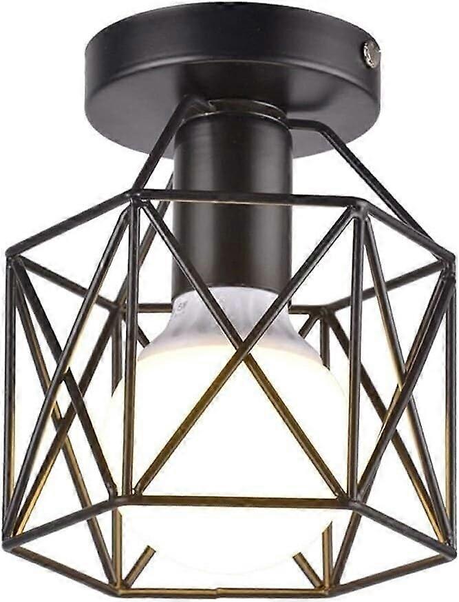 Industrial Hollow Iron Net Ceiling Lamp Retro Metal Pendant Light, Art Deco Hanging Light, Iron Net Ceiling Fixture