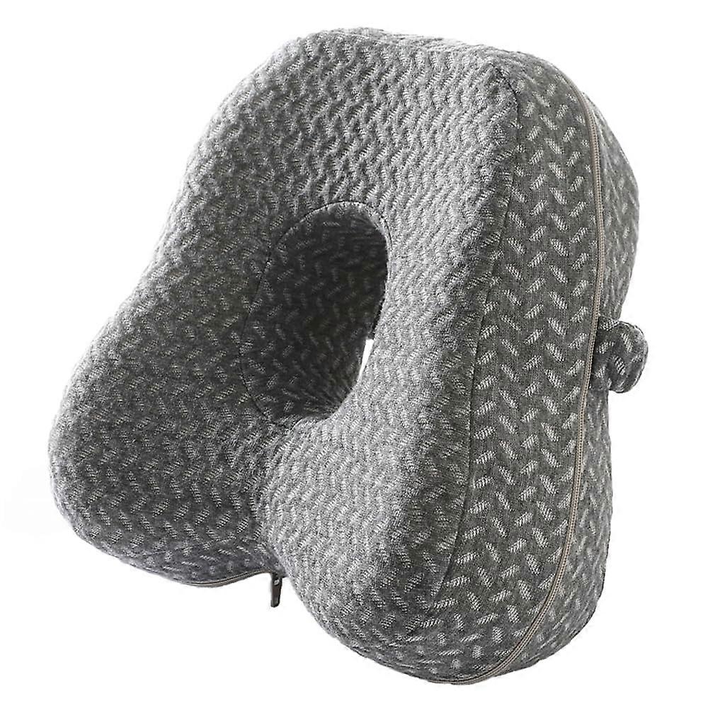 Knee Pillow For Side Sleepers Butterfly Hollow Memory Foam With Strap Grey For Back Hip Sciatica Pain Relief