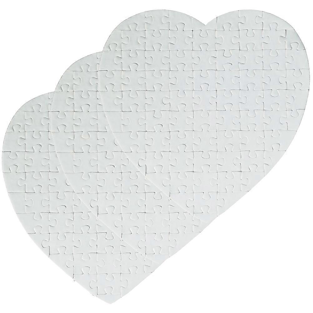 Heat Transfer Blank Puzzle Pieces for Valentine's Day Suitable for Heat Transfer 3Pcs