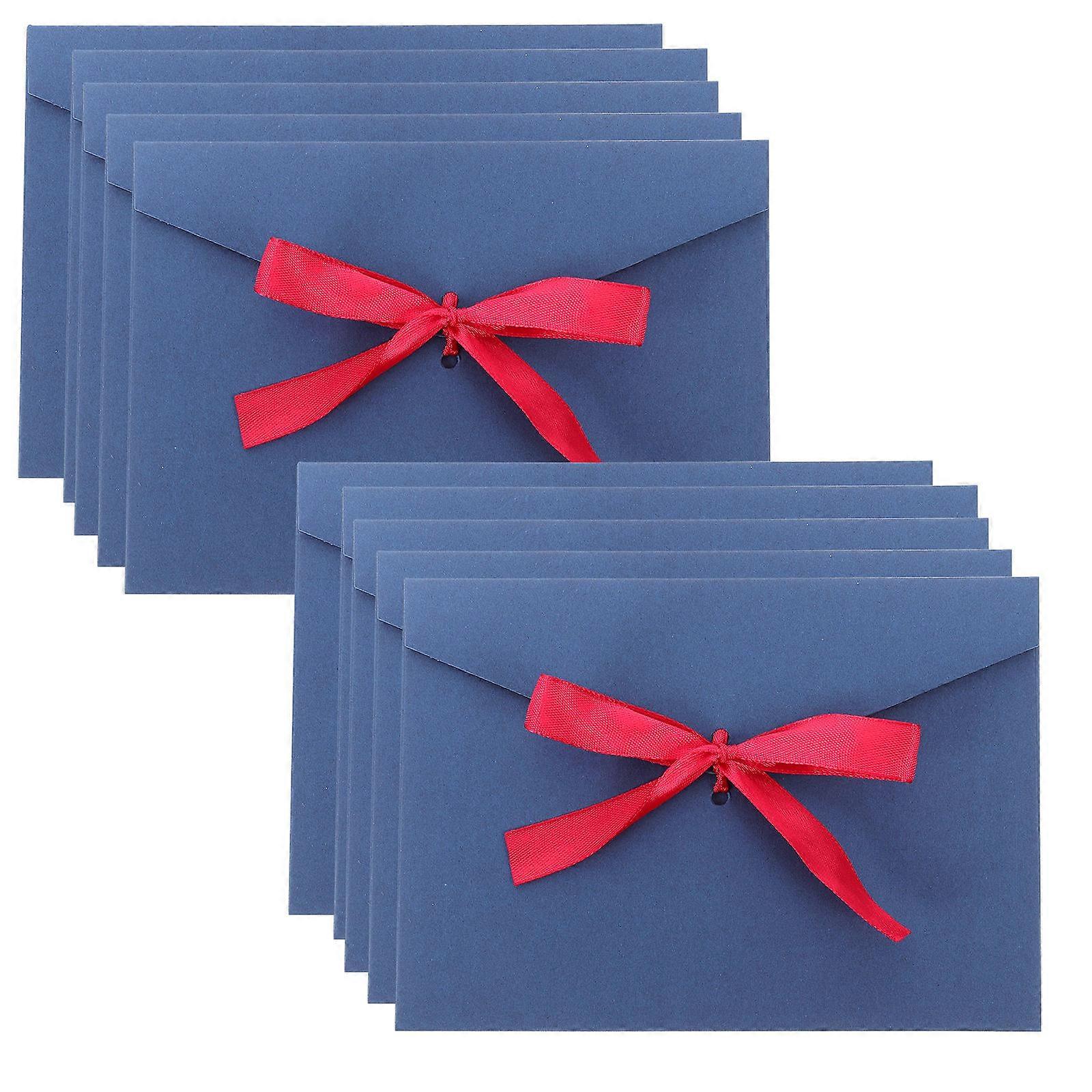 Bow-Tie Postcard Envelope for Invitation with 10Pcs Thickened Packaging Envelopes
