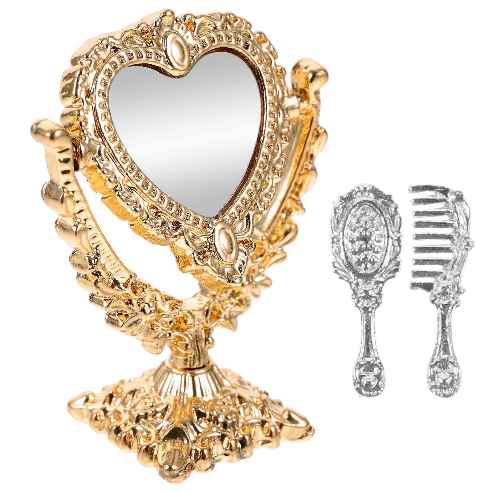 Mini Mirrors Set Doll House Accessories for Decoration 3Sets